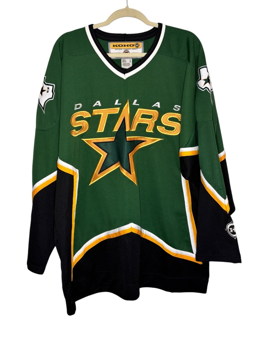 VIntage Koho Dallas Stars Hockey Jersey Men’s Size XL Green Black NHL Official